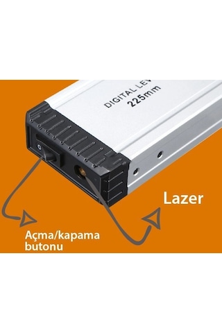 Loyka 5419-225d Dijital Eğim Ölçer çizgi Lazerli 22.5cm