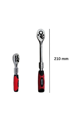 Arm 1/4 Uzatmalı Lokma Cırcır Kolu 150 Mm - 210 Mm