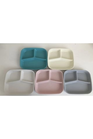 Reis 10 Adet Kahvaltı Tabağı 3 Bölmeli Tabak