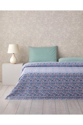 English Home Petit Chamomile Baskılı Tek Kişilik Pike Takımı 150x220 Cm Pembe Çok Renkli