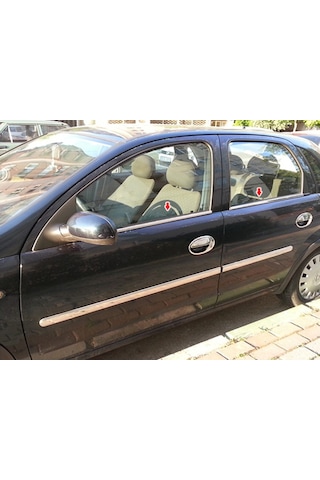 Opel Corsa C Krom Cam Çıtası 4 Prç P.çelik 2000-2007 Arası