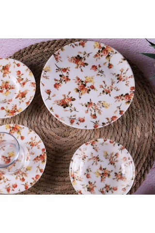 Tulu Db1185 Deniz Form 25 Parça Porselen Kahvaltı Seti Beyaz