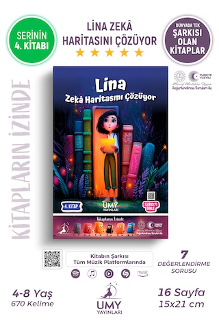 Umy Yayınları Lina Zekâ Haritasını Çözüyor - Çocuklar İçin Dijital Detoks Ve Problem Çözme Becerisi Geliştiren Kitap