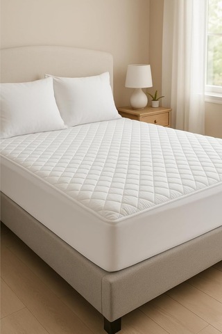 Yatak Alezi Pamuklu Kapitone Fitted Full Kenar Yatak Koruyucu Beyaz 150 X 200 Diğer