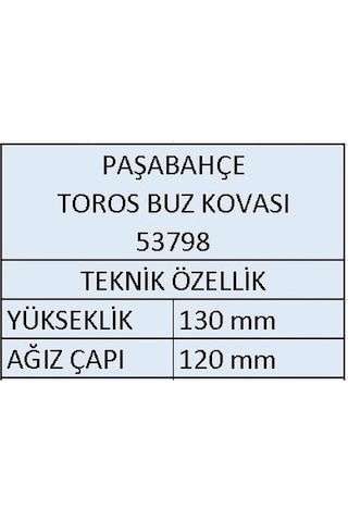 Paşabahçe 53798 Toros Cam Buz Kovası + Buz Maşası Çok Renkli