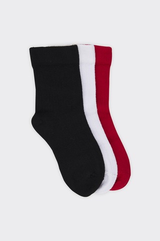 Panço Unisex Çocuk Çizgili Soket Çorap Set Renkli