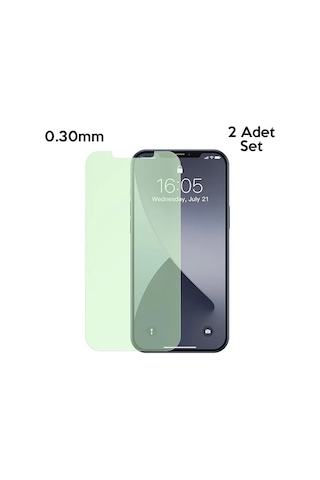 Baseus Apple Uyumlu iPhone 12 Mini 0.30mm Full Tempered Cam Ekran Koruyucu 2set Anti-bluelight- 5775