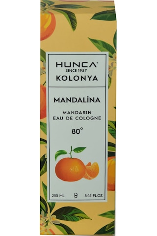Hunca 80 Derece Mandalina EDC Kolonya Cam Şişe 250 ML