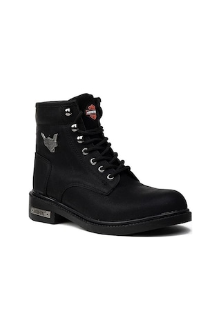 Kocamanlar Unisex Kışlık Uzun Dayanıklı Kauçuk Taban Bot Outdoor Postal Bot Siyah