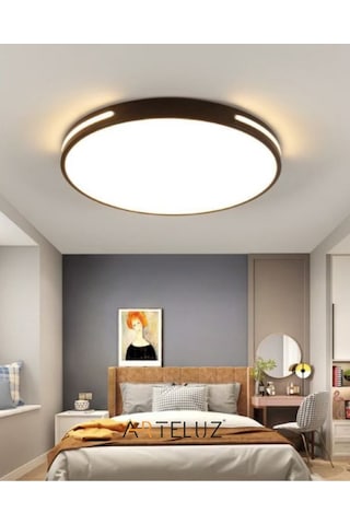 Arteluz Modern Yuvarlak Model Tavan Led Avize Siyah