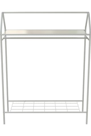 Home Hanger Beyaz Konfeksiyon Askısı Raflı Butik Askı Konsept Askılık Beyaz