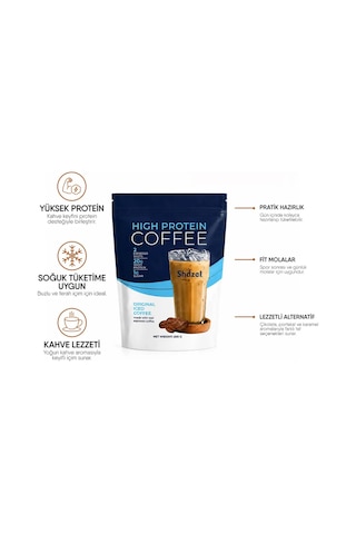 Shazel Yüksek Proteinli Soğuk Kahve Orijinal Aromalı Doypack 200 Gr 3 Adet 200 G