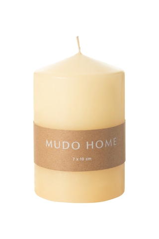Mudo Home Sütun Mum Krem 7x10cm 696123