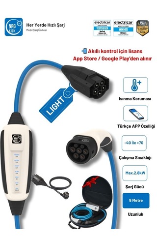 Çantalı Başlangıç Set 16a Light 11kw 5 Metre Ac Mobil Elektrikli Araç Şarj Istasyonu Ev Prizli Wallbox 11 KW