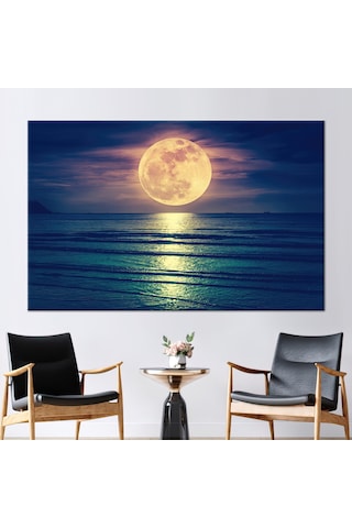50x70cm 1 Parça Kanvas Tablo, Büyük Dolunay Kanvas Poster