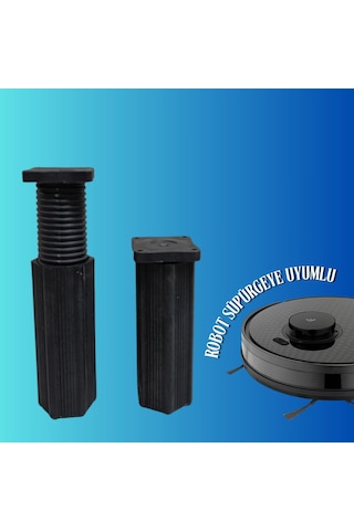 13-18 Cm'e Ayarlanabilir Destek Ayağı Orta Ayak Yükseltilebilir Koltuk Mobilya Orta Ayağı Siyah