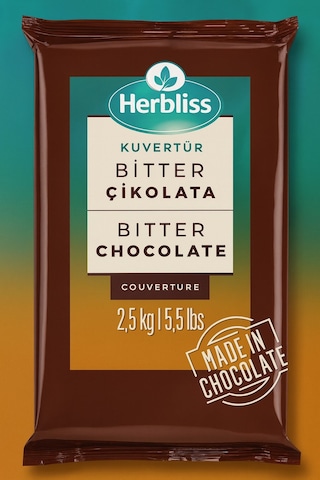 Herbliss Altınmarka Bitter Kuvertür Çikolata 2.5 Kg