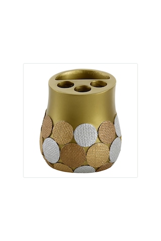 DİŞ FIRÇALIK ALTIN PUANLI POLİRESİN 9X9X10CM Diğer