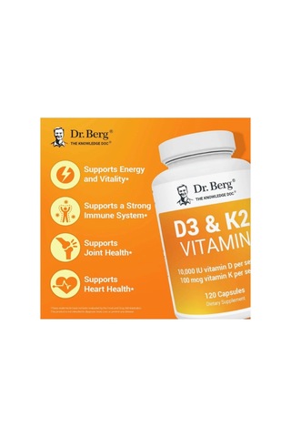 Dr. Berg Vitamin D3 K2 120 Kapsül