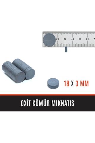 500 Adet 18mm X 3mm Yuvarlak Duvar Süsü , Kömür Mıknatıs Süsleme