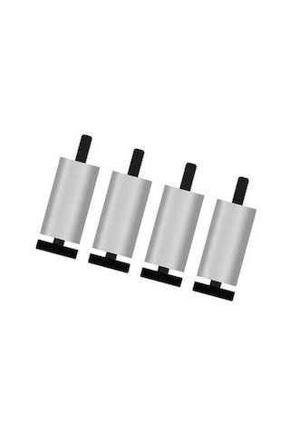 Besthome1 Suntek 4 Adet Gümüş Ayaklı Mobilya Aksesuarı - Masa, Yatak, Sehpa Gümüş