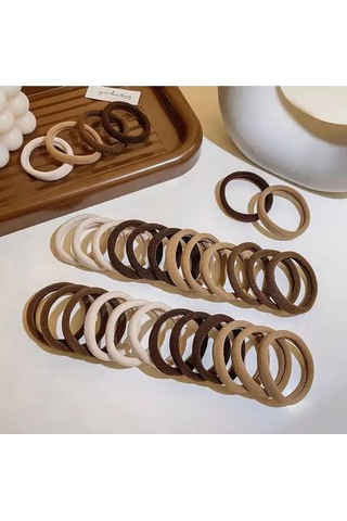 Okavango Kadın "l"boy Kahverengi Tonlar 50li'lastik Toka Seti Çok Renkli