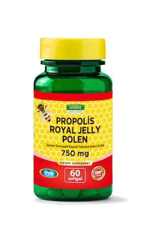 Vitapol Propolis Royal Jelly Polen 750 mg 60 Softgel