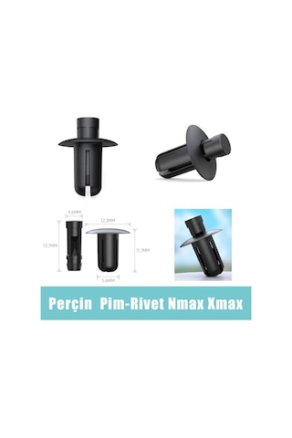 Nmax Xmax Grenaj Perçin Rivet Pim Plastik Vida Seti 10 Adet
