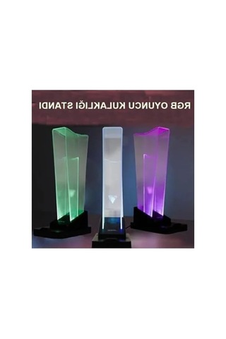 Siyah Rgb Işıklı Gaming Kulaklık Standı, Şık Tasarım