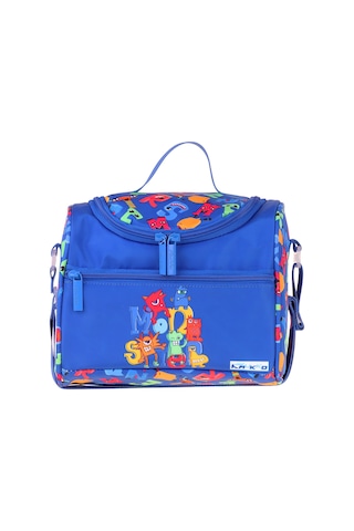 Kaukko Kids Erkek Çocuk Moster Baskılı Isı Yalıtımlı Okul Beslenme Çantası Mavi - L5405