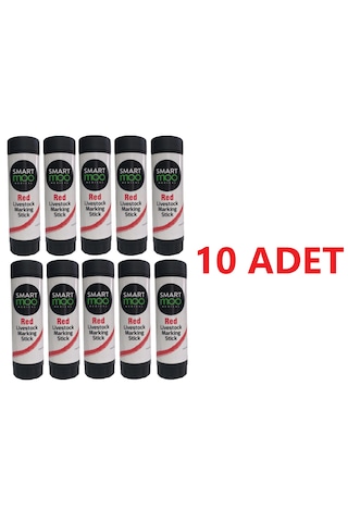 Smartmoo Hayvan İşaretleme Kalemi Kırmızı 10 Li Raidex Üretim