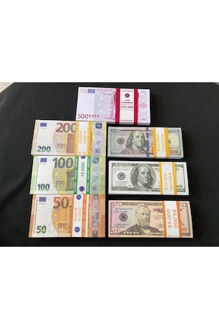 Aykar Yeni 35 Deste Karışık Para 50-100-200-500 Euro Ve 50-100-100 Dol