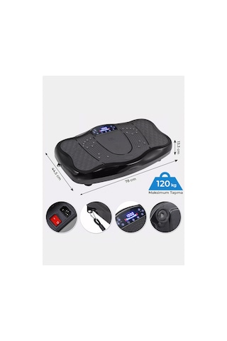 Deluxe Vibration Plate Titreşimli Spor Aleti Siyah