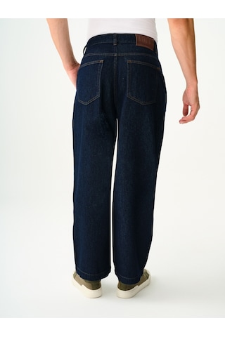 Pleated Jean Balloon Fit Erkek Pantolon Denim