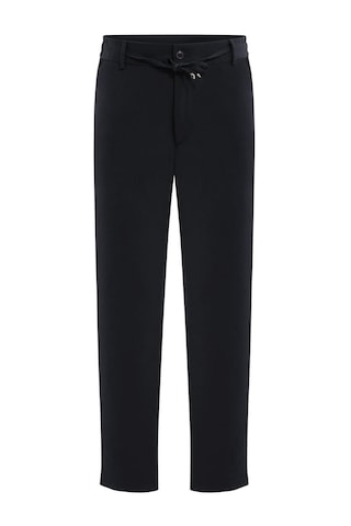 Plus Scorpion Erkek Bağcıklı Lastik Belli Slim Fit Kumaş Pantolon Rahat Kalıp, Günlük & Şık Kombin Pantolonu Lacivert
