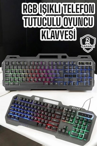 Mey Najmaddin Q Klavye Rgb Işıklı Klavye Ve Mouse Seti Kablolu Mouse liş Najmaddin