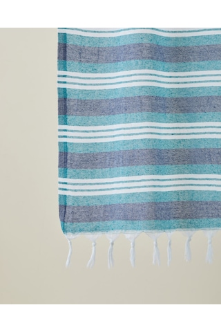 Striva Rejenere Çizgili Peştamal 80x150 Cm Lacivert-yeşil