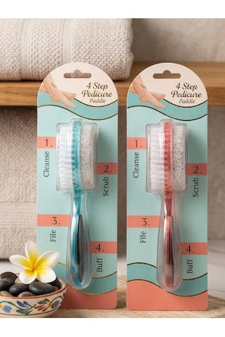 Mucit Home 4 Fonksiyonlu Ayak Topuk Törpüsü Topuk Taşı Fırçalı Zımparalı Set