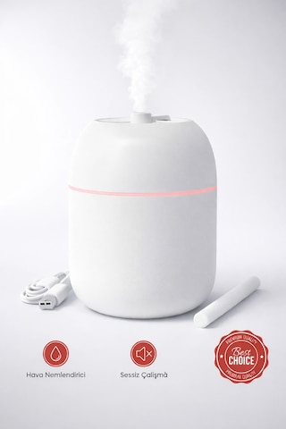 Sessiz Ultrasonik Hava Nemlendirici 220ml Buhar Makinesi Gece Lambalı Usb Ofis Ev Tipi