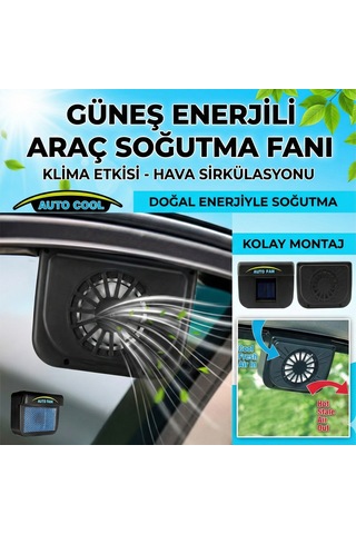 Auto Cool Güneş Enerjisiyle Çalışan Araç İçi Soğutucu 3855796