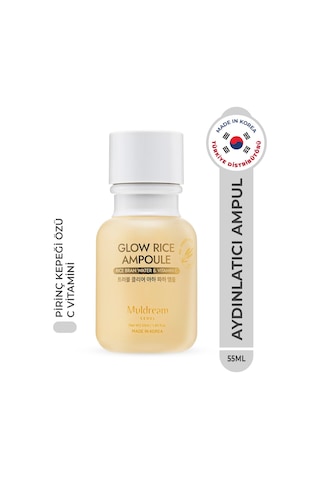 Muldream Glow Rice Ampoule Pirinç Kepeği Suyu Onarıcı Ampul 55 ML