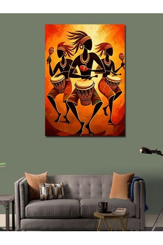 Kanvas Tablo Afrika Dans Ve Ritim Festivali 70cmx100cm
