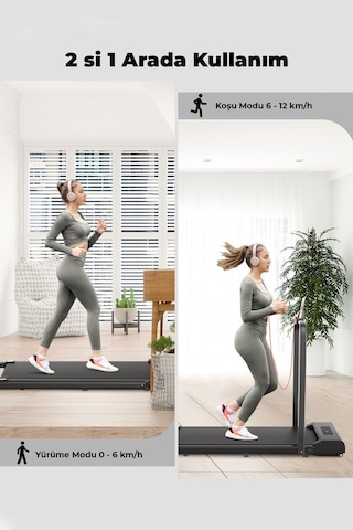 Relax Uzaktan Kumandalı Katlanabilir Portatif Yürüme ve Koşu Bandı - 12 KM Hız