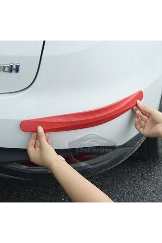 5d Esnek Tampon Uyumlu Koruma Bandı Tampon Koruyucu Şerit Yumuşak Bant 2 Li Paket Kırmızı Karbon