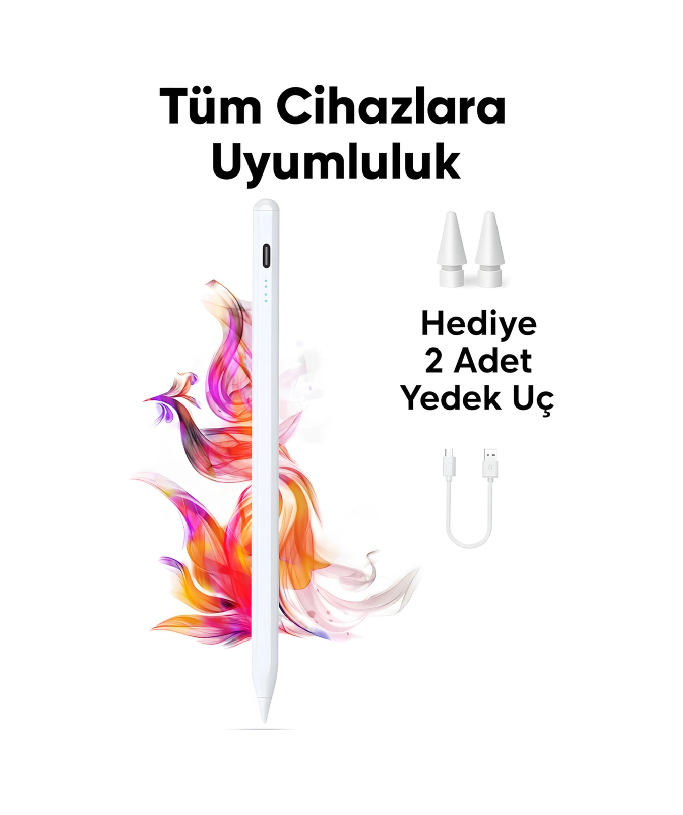 Dokunmatik Kalem Tüm Cihazlara Tablet Telefon Apple Uyumlu iPad Için Çizim & Yazı Kalemi Active Stylus Pen