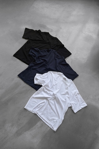 Flaw Oversize 3'lü Basic Tişört-29980 Siyah