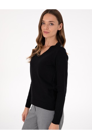 Pierre Cardin Kadın Siyah Kazak /triko 50290577-vr046 Siyah