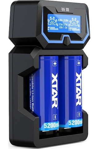 Xtar X2 LCD Ekranlı Pil Şarj Cihazı