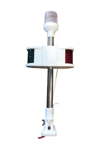 Tekne Için Işıklı Kombine Bayrak Direği 40 Cm Ampül 12V Led Tekne Için Işıklı Kombine Bayrak Direği 40 Cm Ampül 12V Led