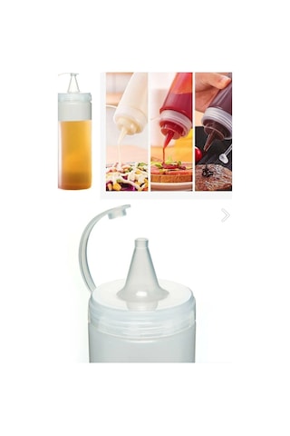 Titiz Şeffaf Plastik Sızdırmaz Kapaklı Fişek Sosluk 700 ML X 6'lı